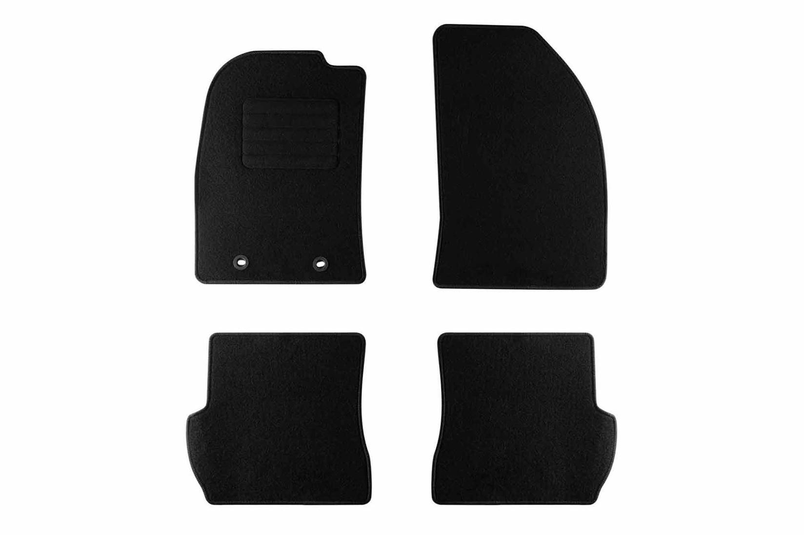 RIGUM Платнени патосници за Ford Fiesta 2002-2008, 4 дела, црни