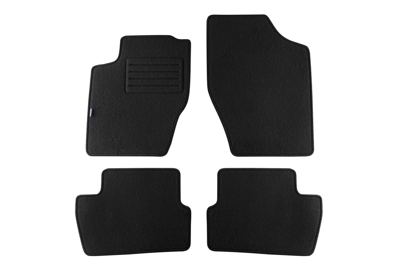 PETEX Платнени патосници за Citroen C4 11/2004-10/2010 4 делови црни (B232) Rex материјал