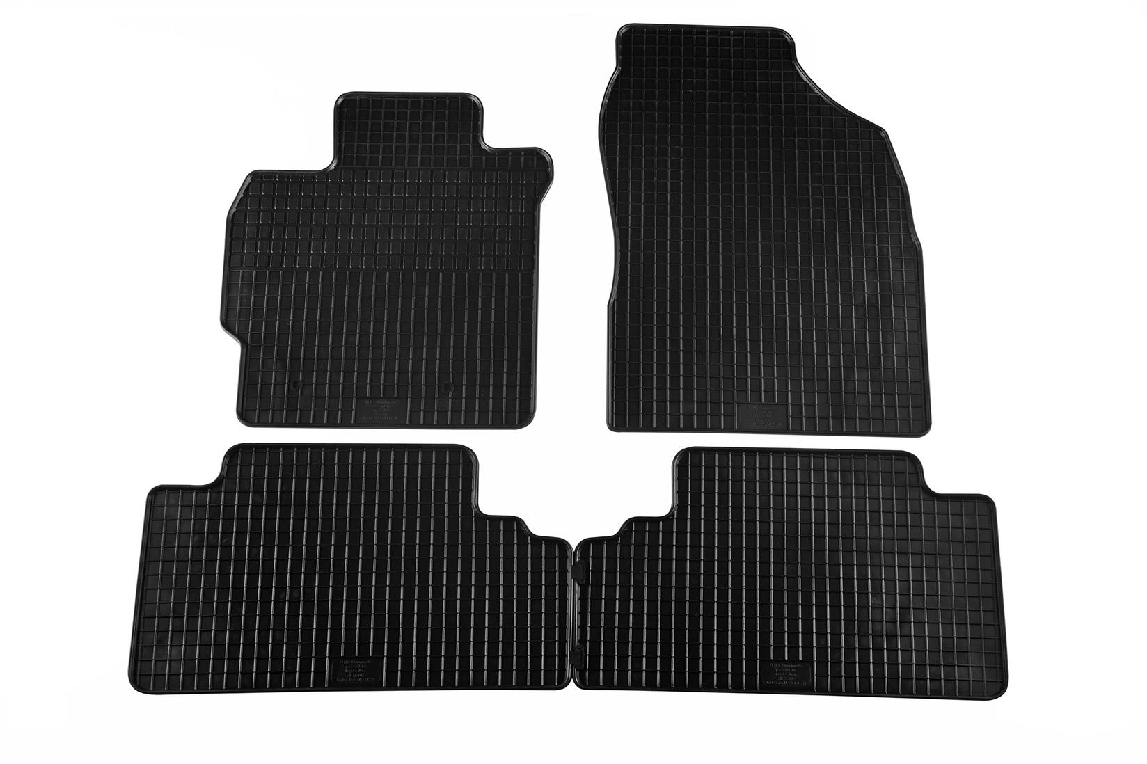 PETEX Гумени патосници за Toyota Auris 2007-2012 Auris хибрид 2010-2012 4 дела црни