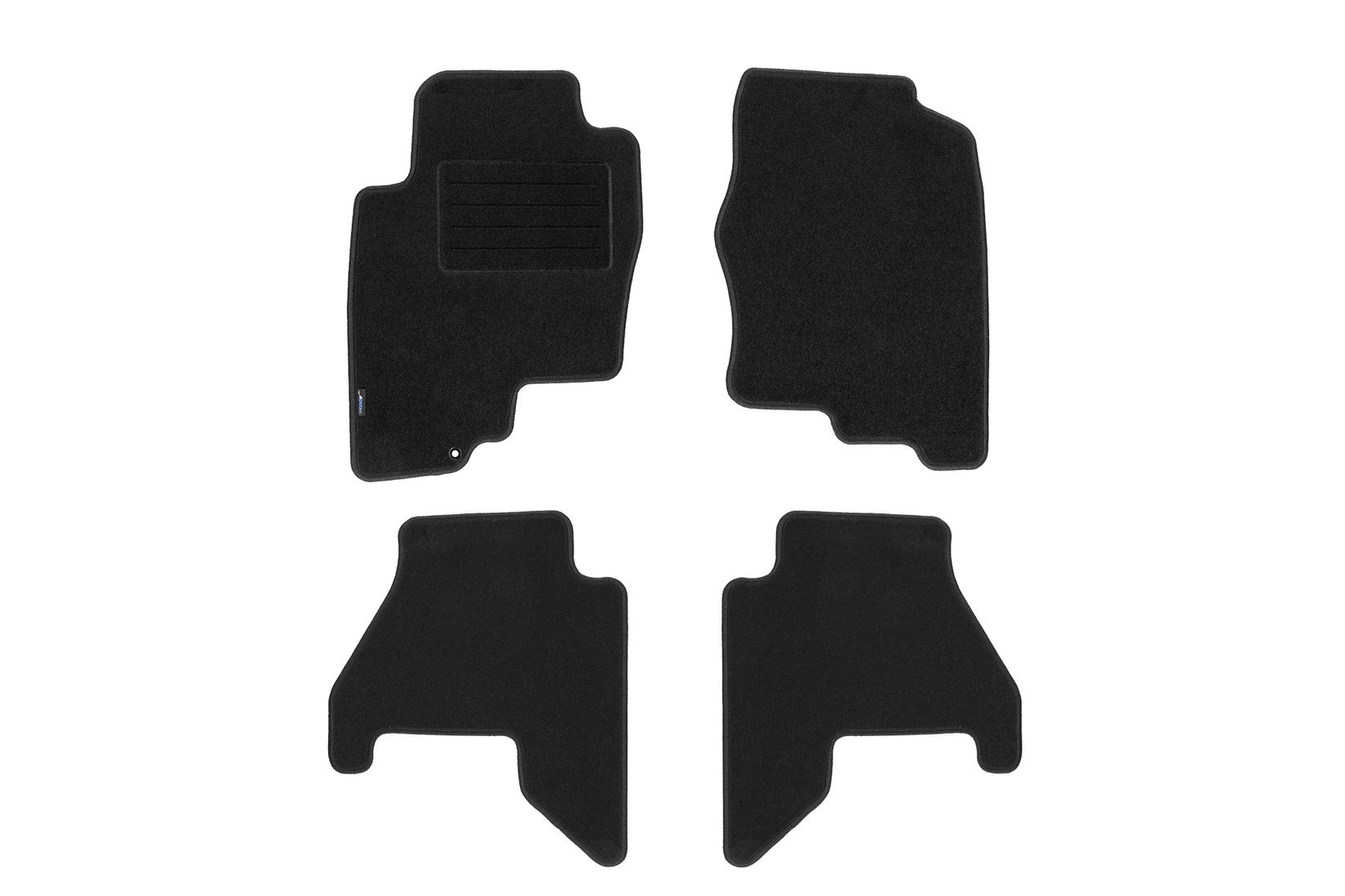 PETEX Платнени патосници за Nissan Pathfinder R51 2005-2010 со 5 места, 4 дела, црни, материјал REX