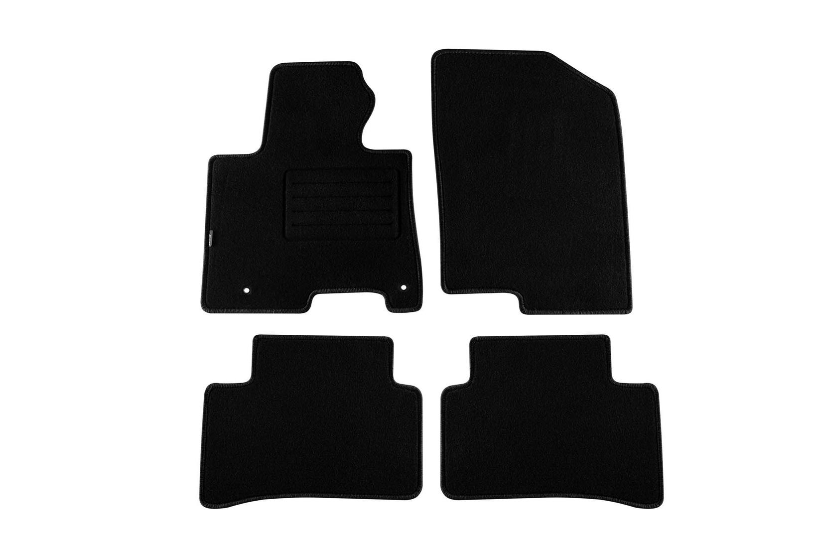 PETEX Платнени патосници за Hyundai Tucson, Tucson Mildhybrid по 2020 година, 4 дела, црни, материјал REX