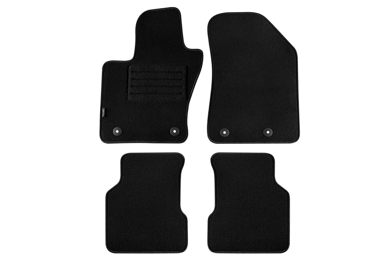 PETEX Платнени патосници за Jeep Compass после 2017 година 4 дела, црни, REX материјал