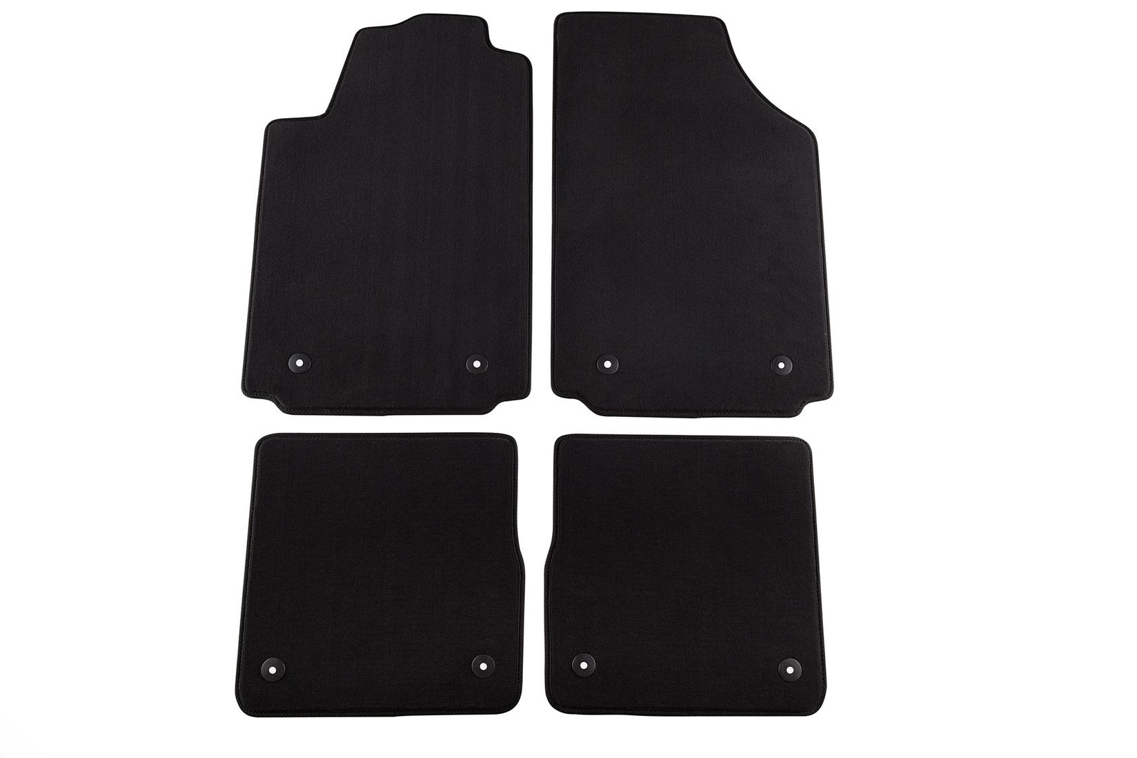 PETEX Платнени патосници за Audi A2 2000-2005 4 делови црни (B018) Style материјал