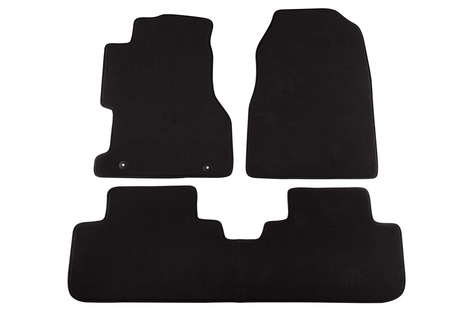 PETEX Платнени патосници за Honda Civic 3 врати 07/2001-07/2007 3 делови црни (B012U) Style материјал