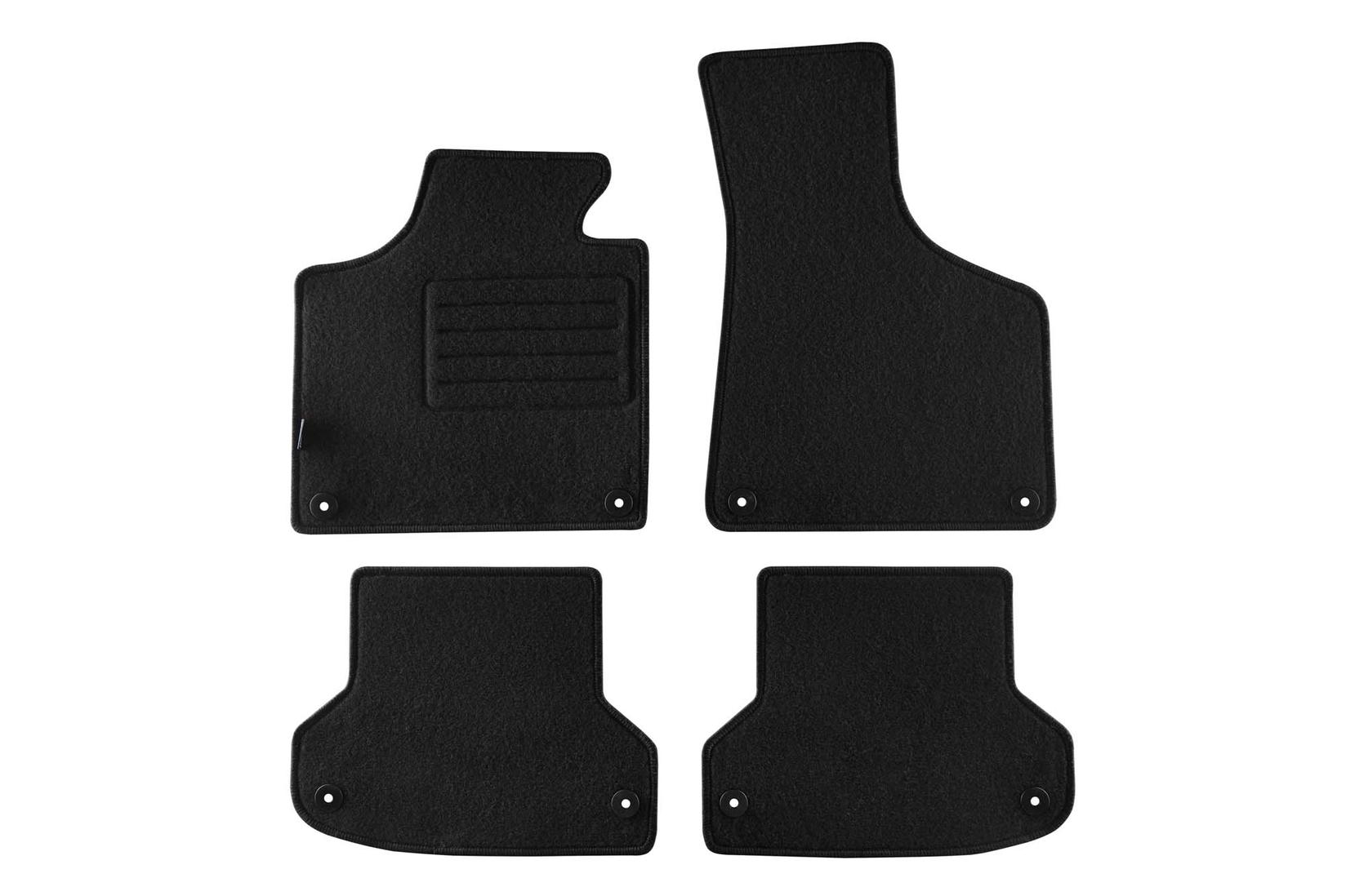 PETEX Платнени патосници за Audi A3 3 врати 05/2003-08/2012/5 врати A3 Sportback 09/2004-01/2013/S3 01/2007-2012 4 делови црни (B018) Rex