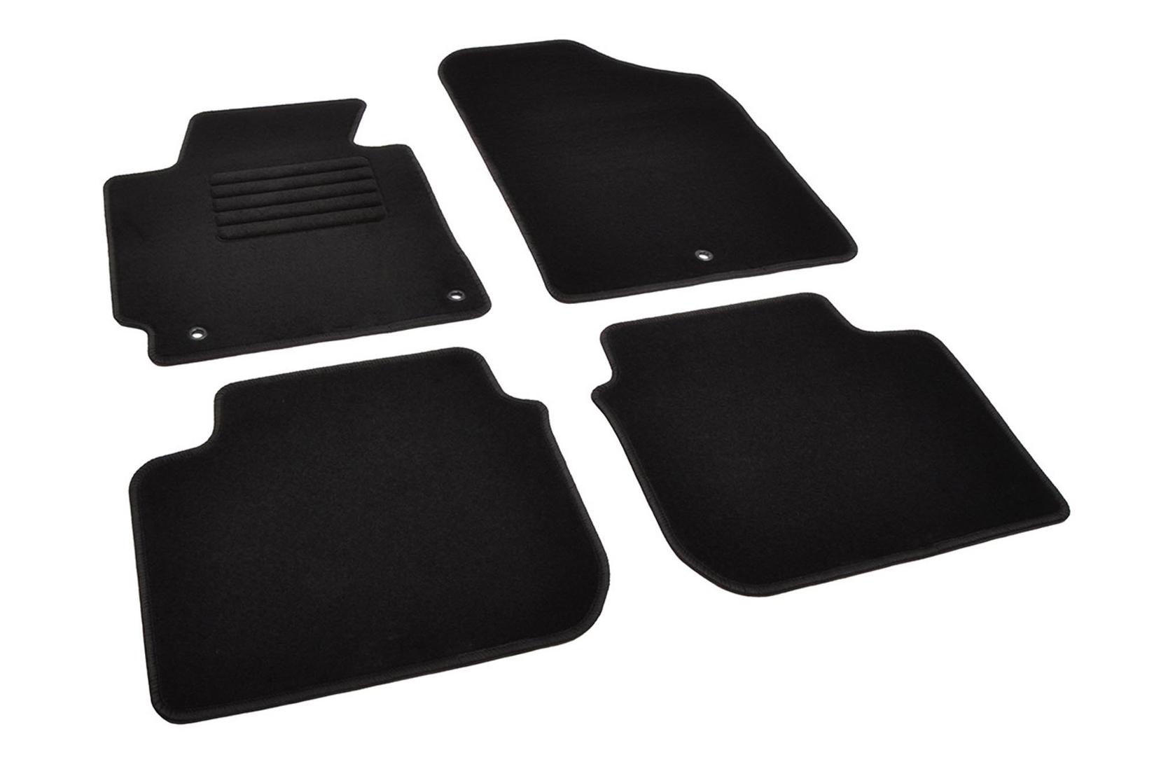 RIGUM Платнени патосници за Hyundai Elantra 2010-2015, 4 дела, црни