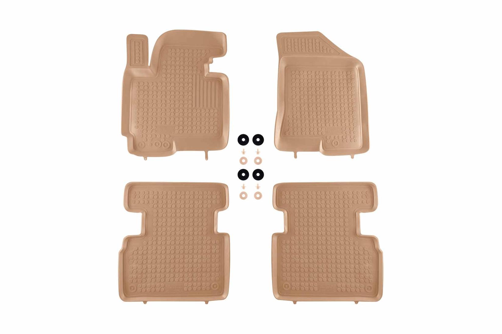 REZAW-PLAST Гумени патосници за Kia Sportage 2010-2015 4 дела кремави