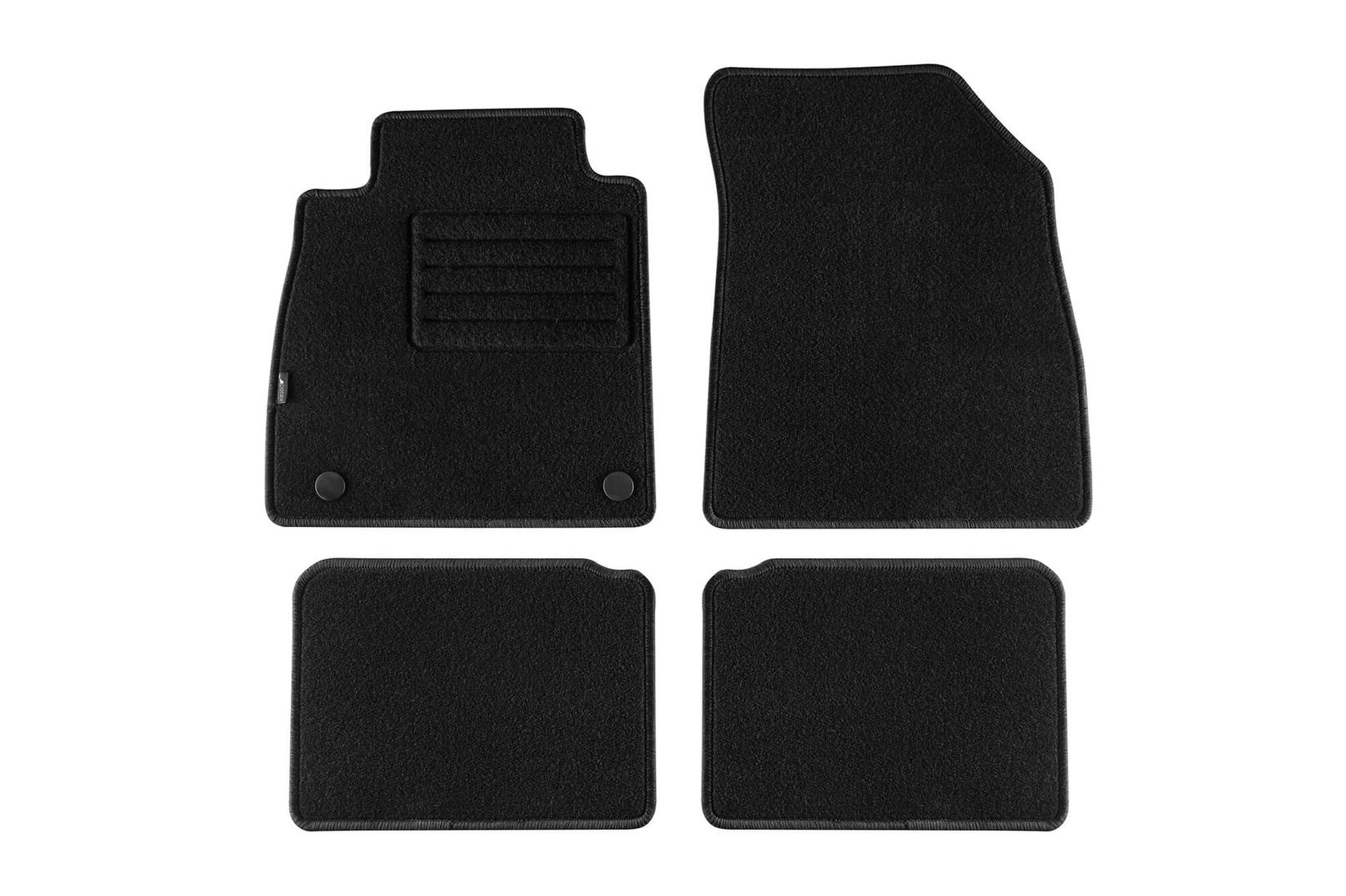 PETEX Платнени патосници за Nissan Micra (K14) после 2017 година 4 дела, црни, REX материјал