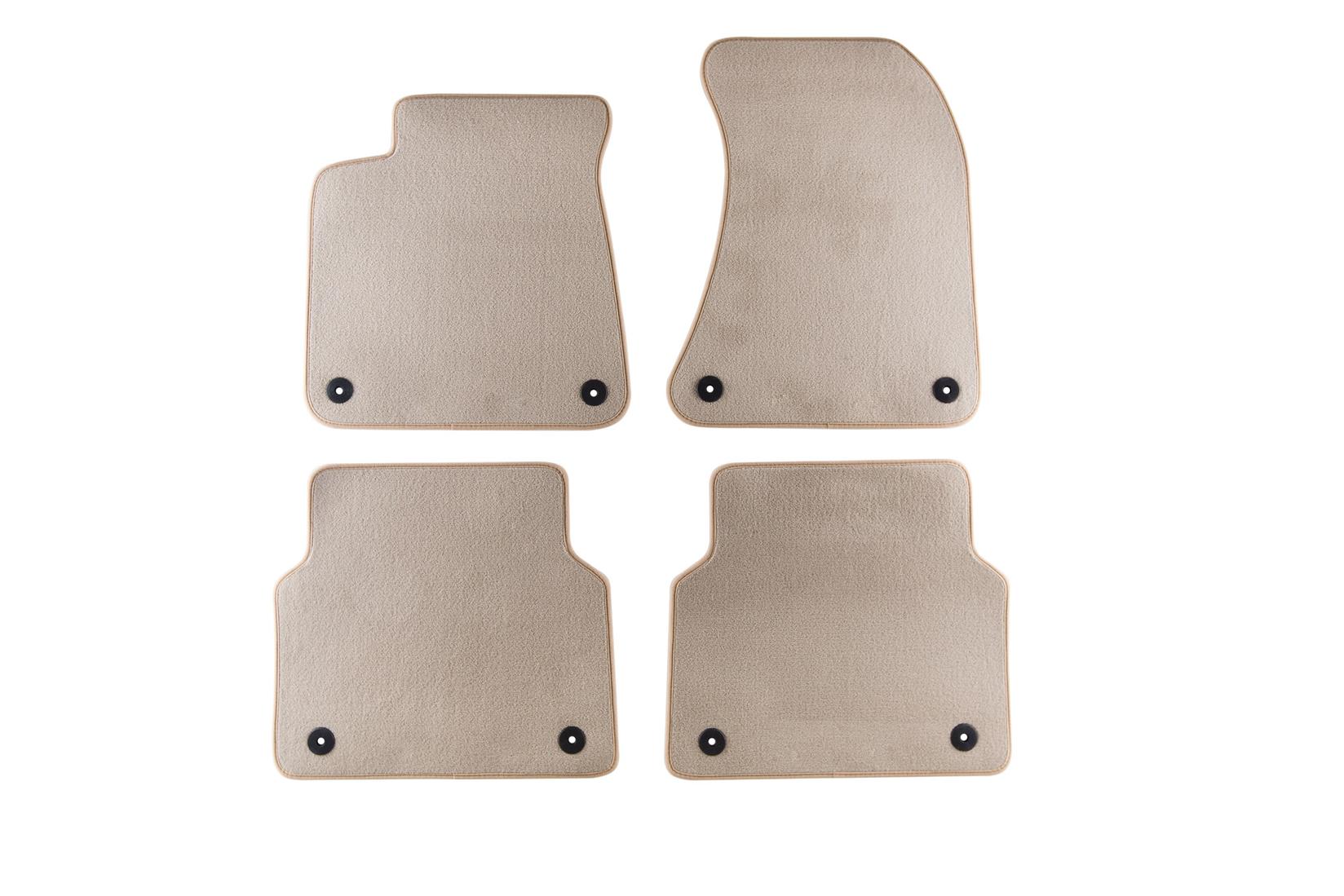 PETEX Платнени патосници за Audi A8 03/2010-10/2017 кратка база 4 делови кремави(B018) Comet материјал