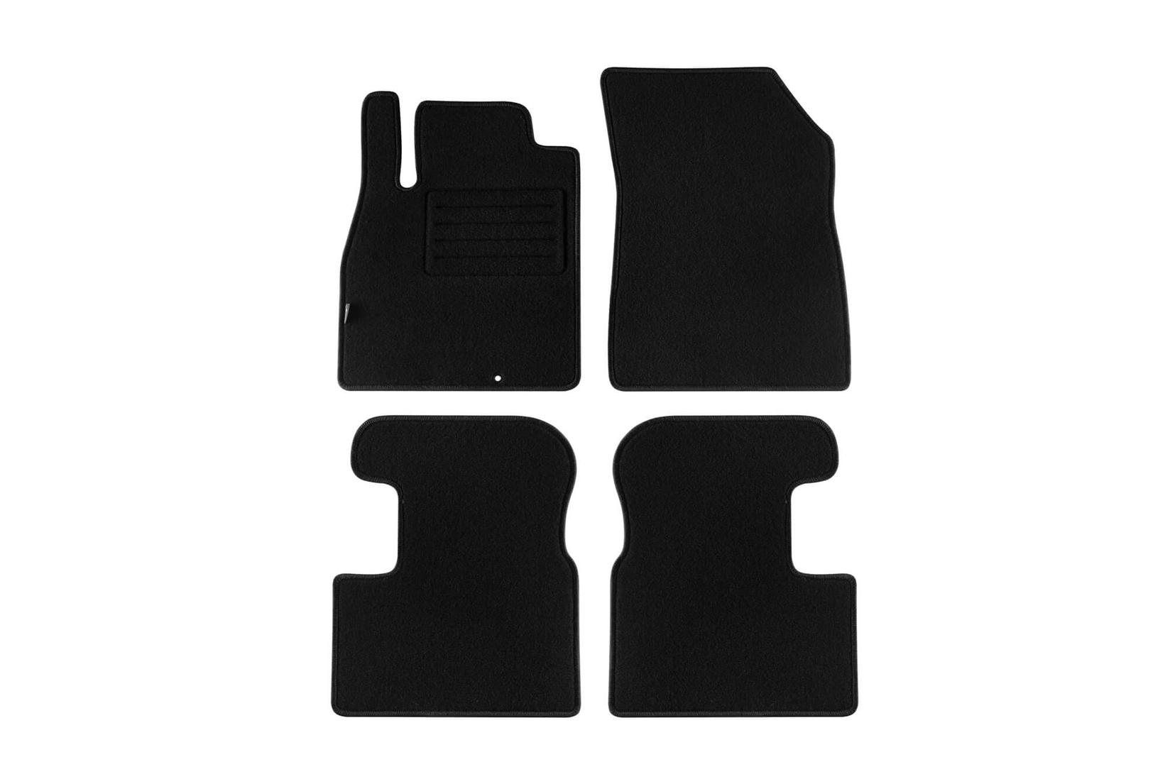 PETEX Платнени патосници за Nissan Micra (K13) 2010-2017 година 4 дела, црни, REX материјал