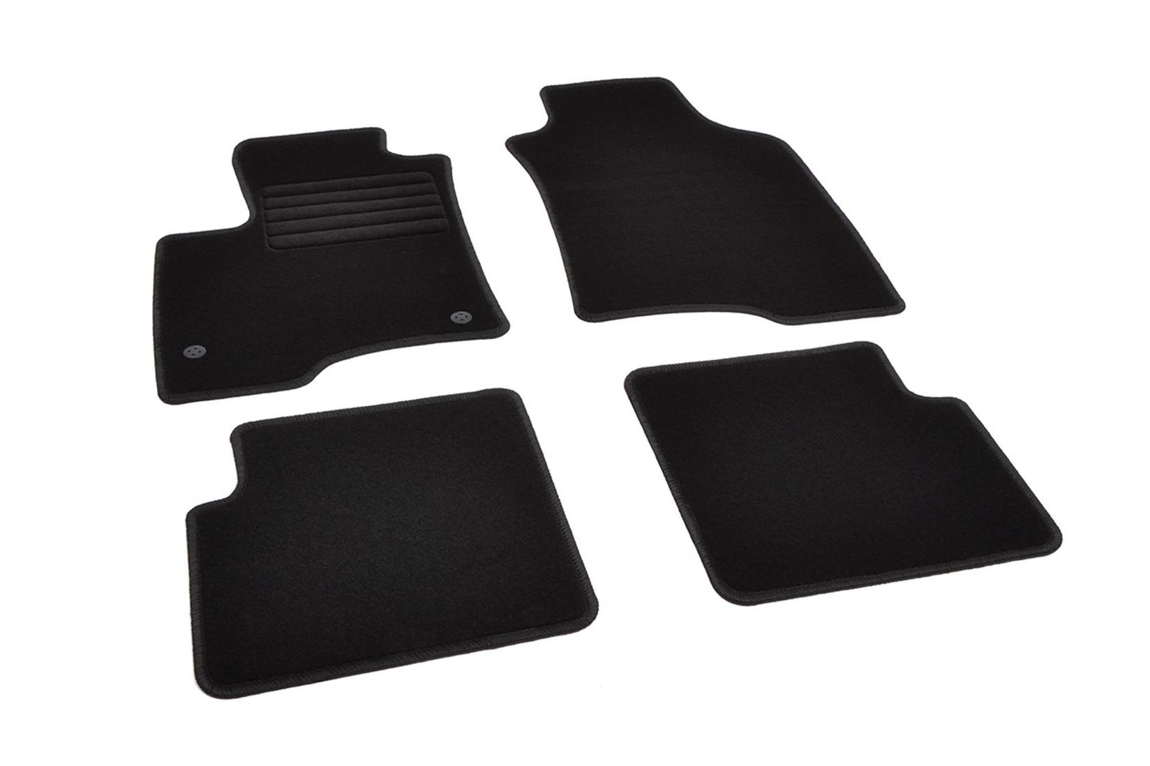 RIGUM Платнени патосници за Fiat Panda по 2012 година, 4 дела, црни