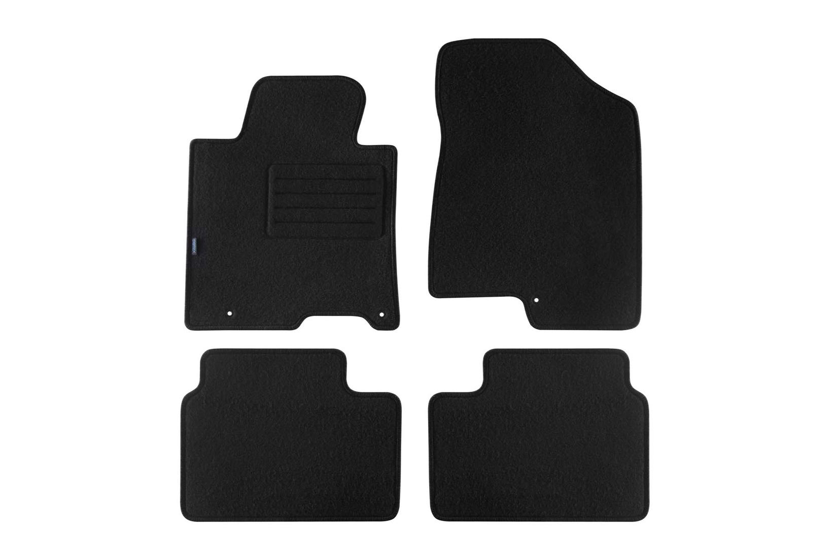 PETEX Платнени патосници за Kia Ceed после 2012г./Kia Ceed караван после 2012г./Kia ProCeed после 2012г. 4 делови црни (B163) Rex