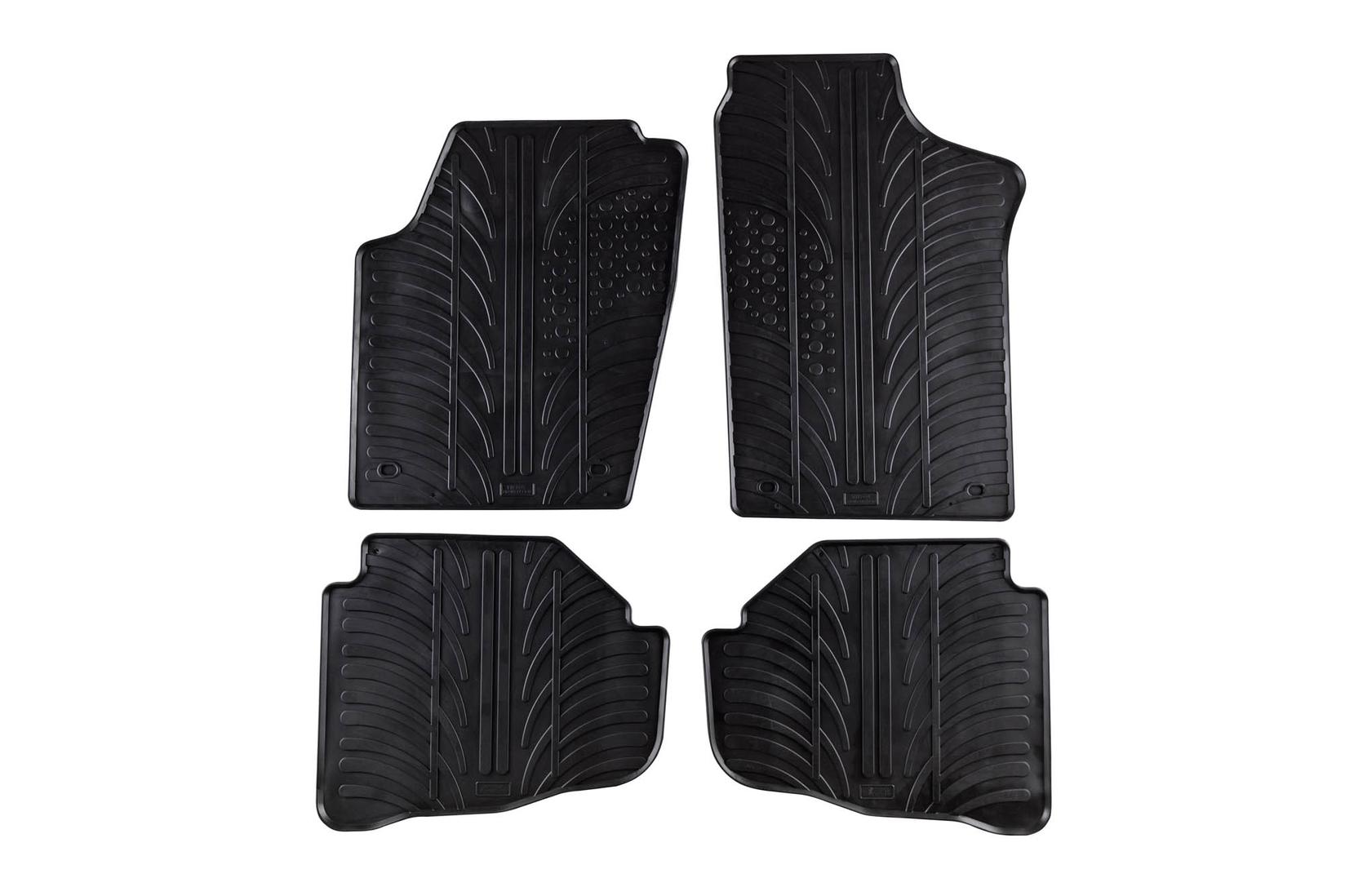 GLEDRING Гумени патосници за VW Fox по 2005 година 4 дела црни