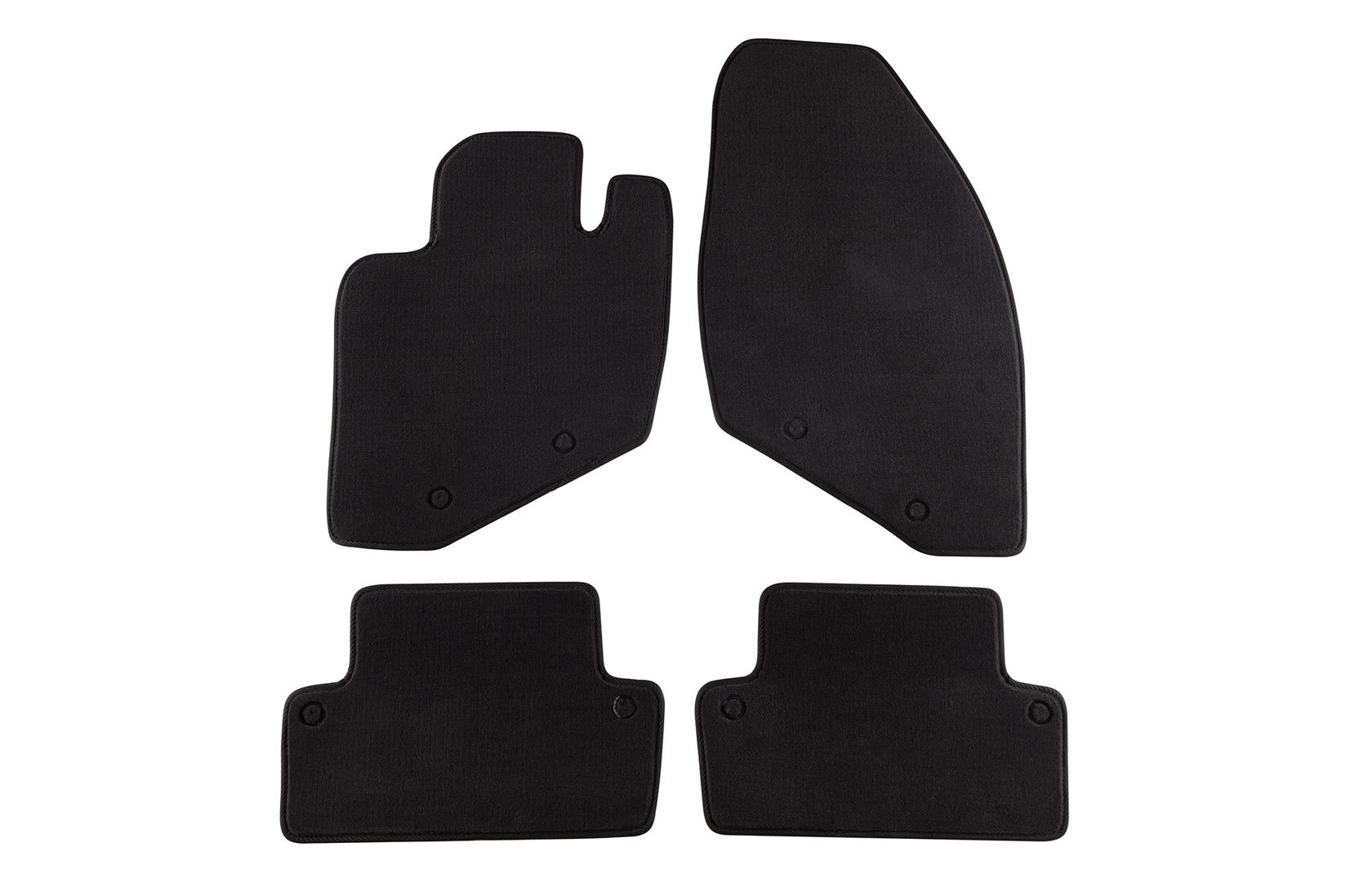 PETEX Платнени патосници за Volvo S60 11/2000-08/2010 4 делови црни (B158) Style материјал