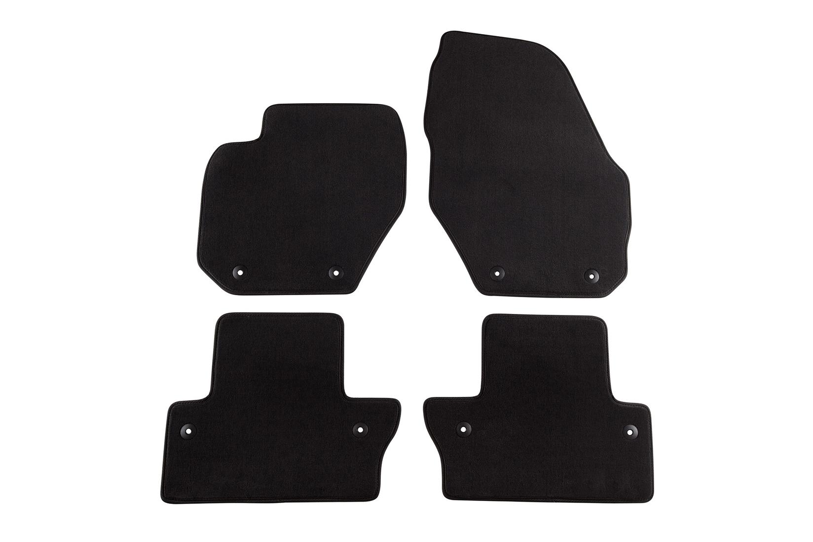 PETEX Платнени патосници за Volvo S60 09/2010 => 4 делови црни (B058) Style материјал