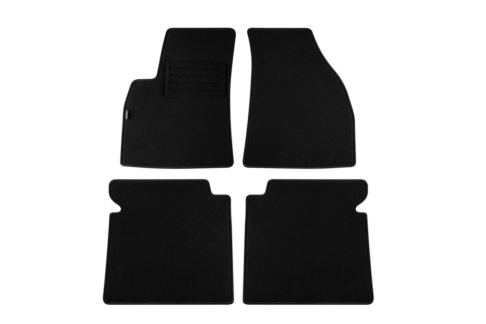 PETEX Платнени патосници за Hyundai Santa Fe 2000-2006, 4 дела, црни, материјал REX