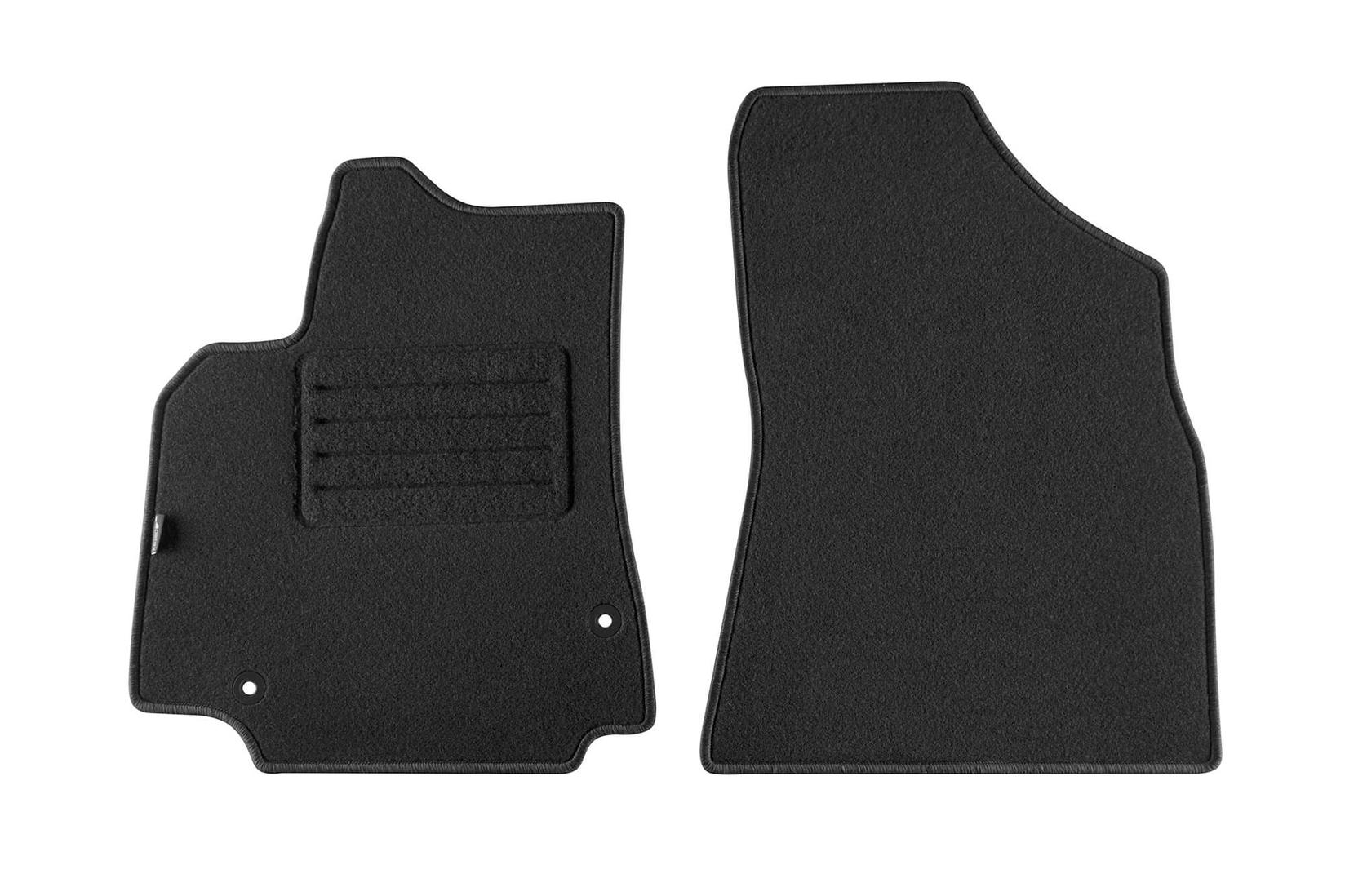 PETEX Платнени патосници за Citroen Berlingo 2 места 2008-2018 година 2 дела, црни, REX материјал