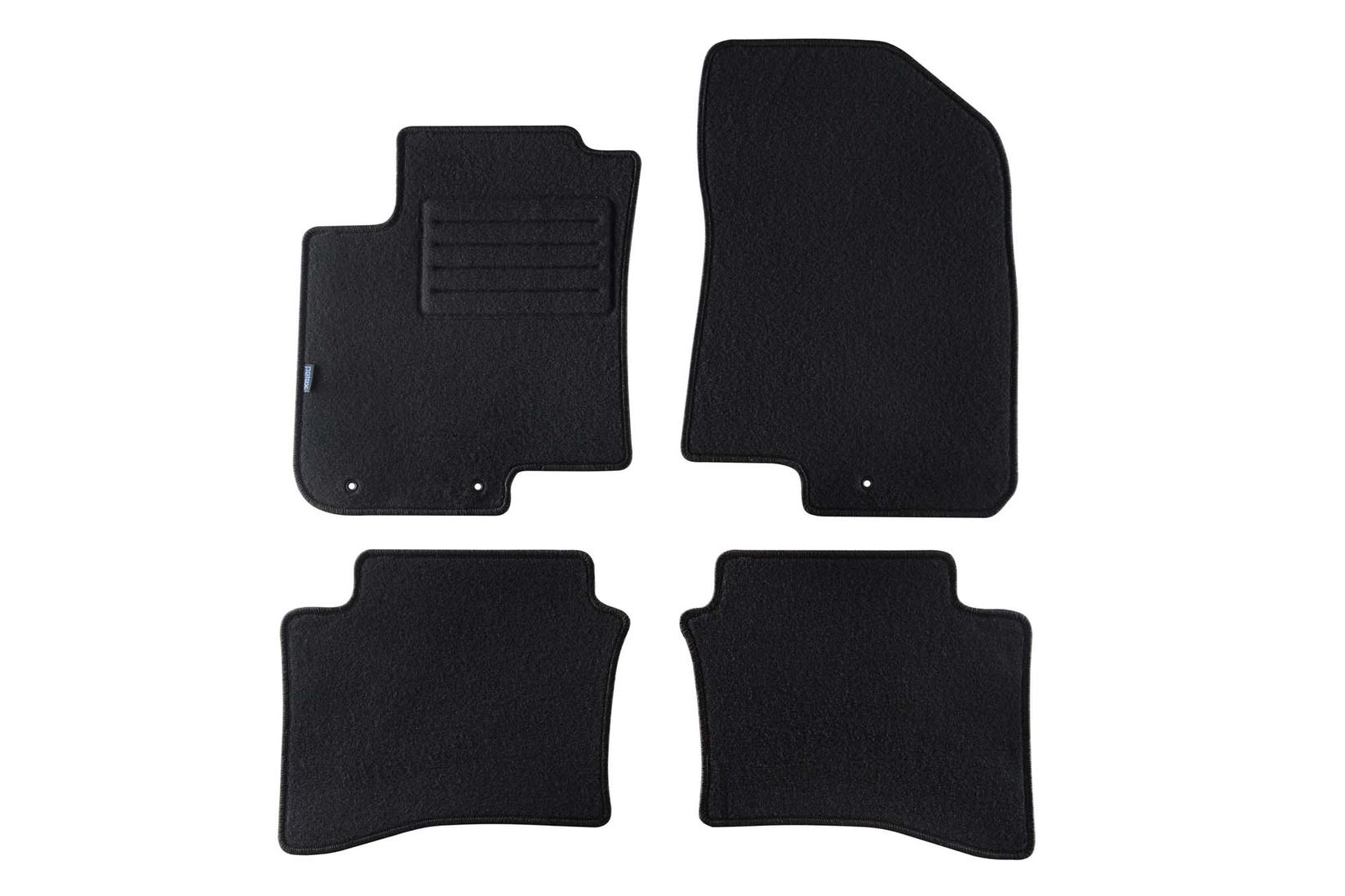 PETEX Платнени патосници за Hyundai I20 после 2014 година 4 делови црни (B163) Rex материјал