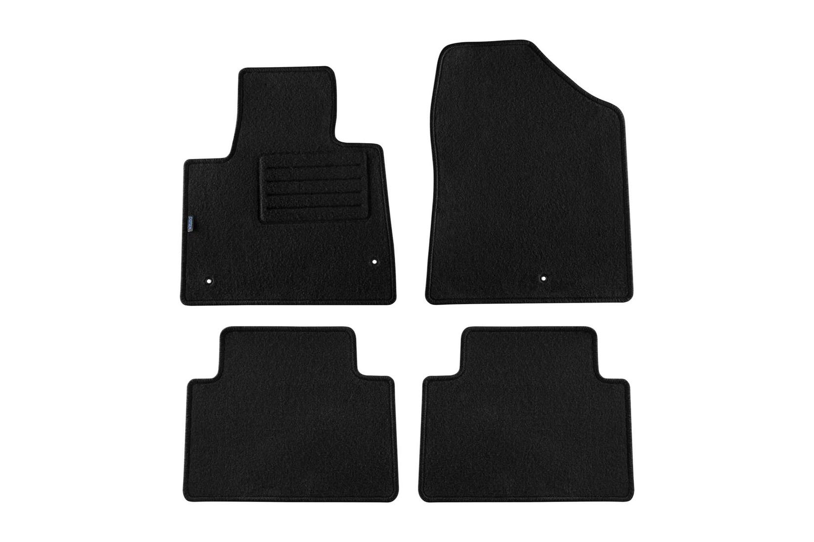 PETEX Платнени патосници за Hyundai Santa Fe после 09/2012 година 4 делови црни (B163) Rex материјал