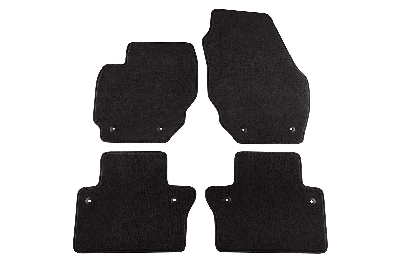 PETEX Платнени патосници за Volvo S80 2007 =>/V70 09/2007 => 4 делови црни (B058) Style материјал