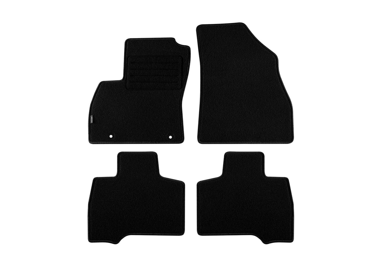 PETEX Платнени патосници за Peugeot Bipper Tepee 5 места после 2009 година 4 дела, црни, REX материјал