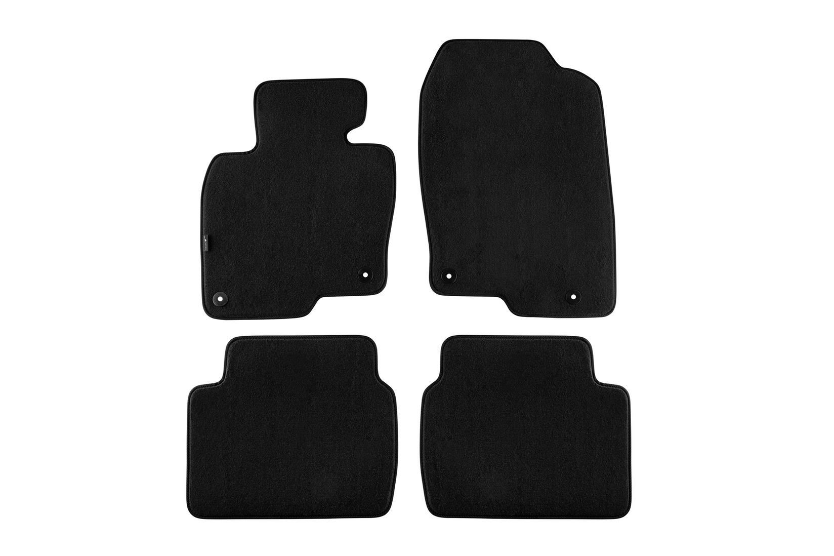 PETEX Платнени патосници за Mazda CX-5 после 05/2017, година 4 делови црни (B014) Style материјал