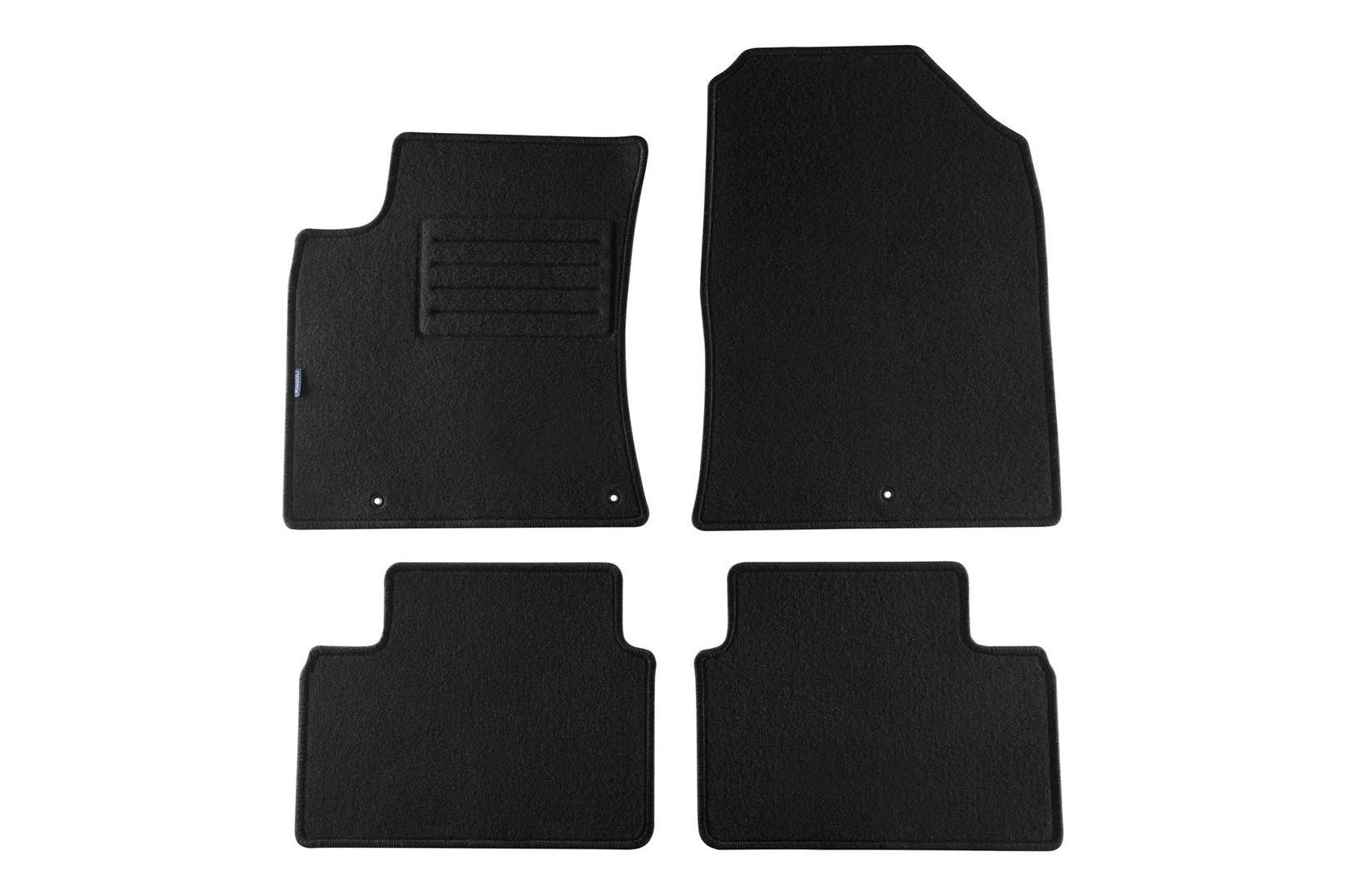 PETEX Платнени патосници за Hyundai I30 после 2017 година 4 делови црни (B163) Rex материјал