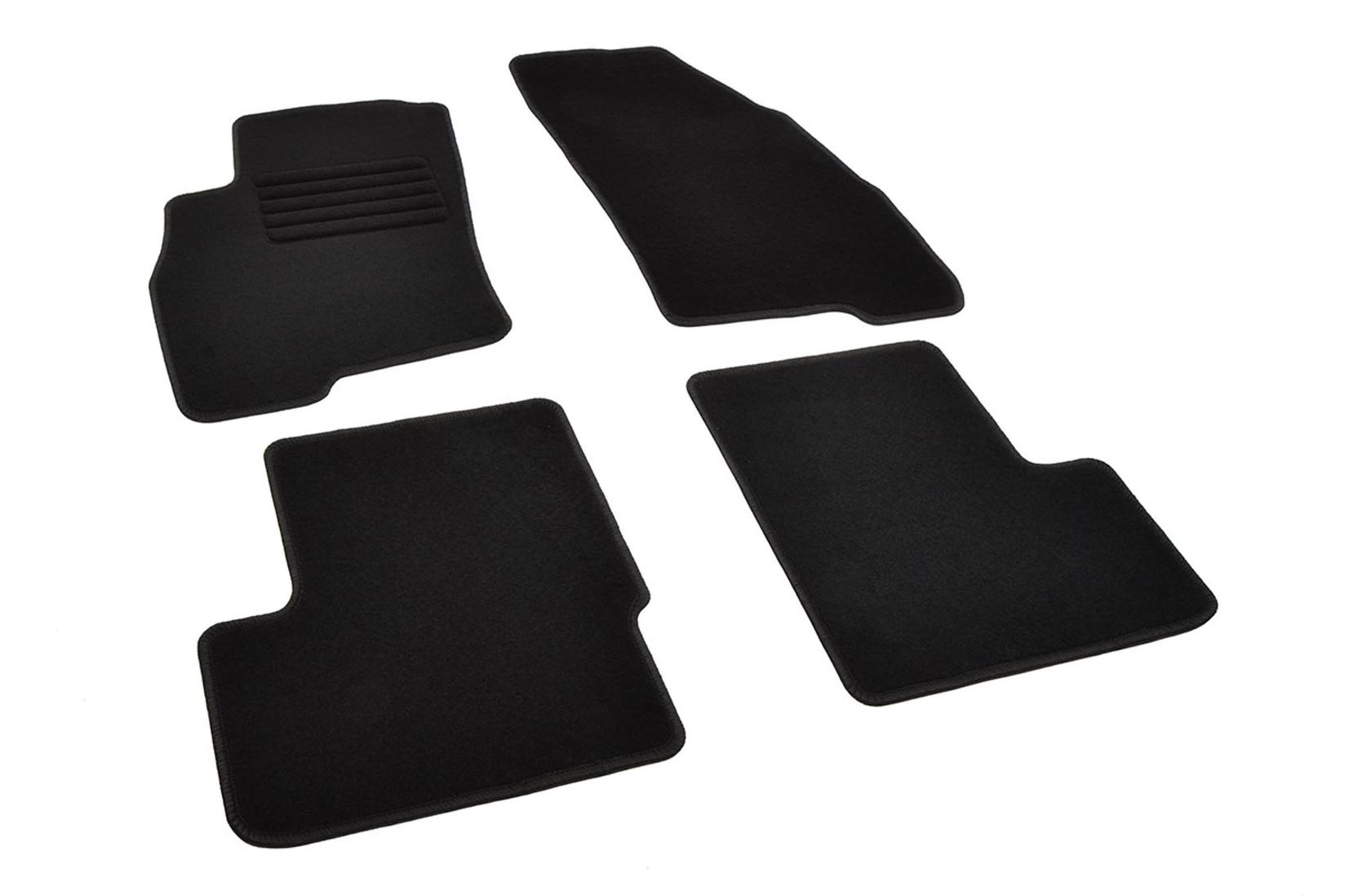 RIGUM Платнени патосници за Fiat Grande Punto 2005-2012, 4 дела, црни