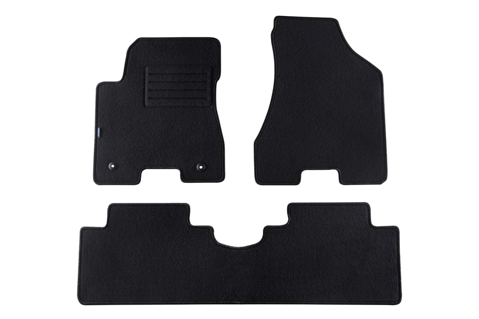 PETEX Платнени патосници за Hyundai Tucson 2004-2010 3 делови црни (B002) Rex материјал