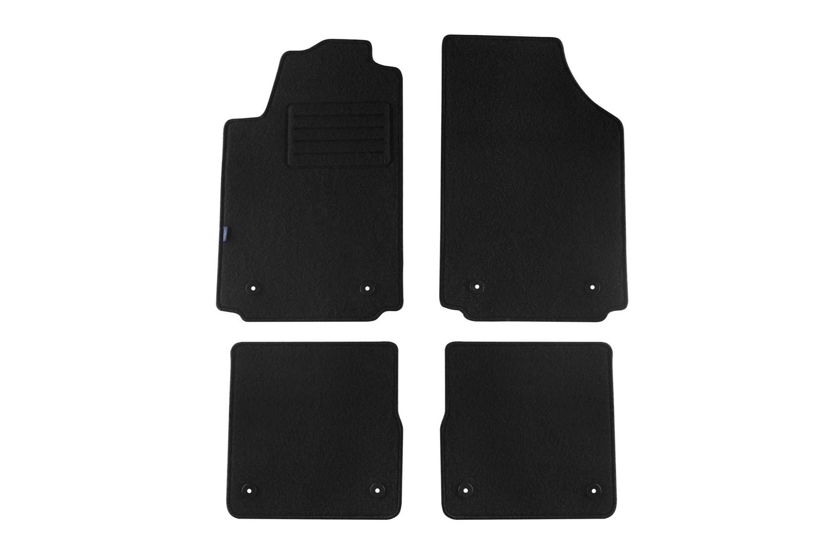 PETEX Платнени патосници за Audi A2 2000-2005 4 делови црни (B018) Rex материјал