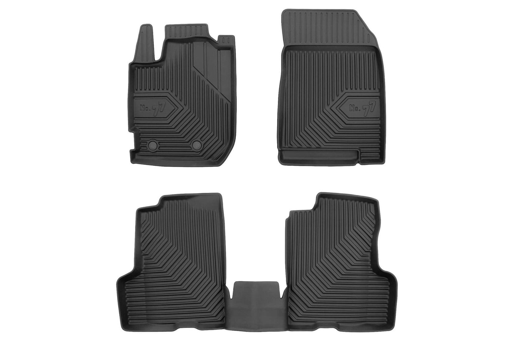 FROGUM 2.5D гумени патосници модел 77 за Dacia Duster по 2021 година, 3 дела, црни