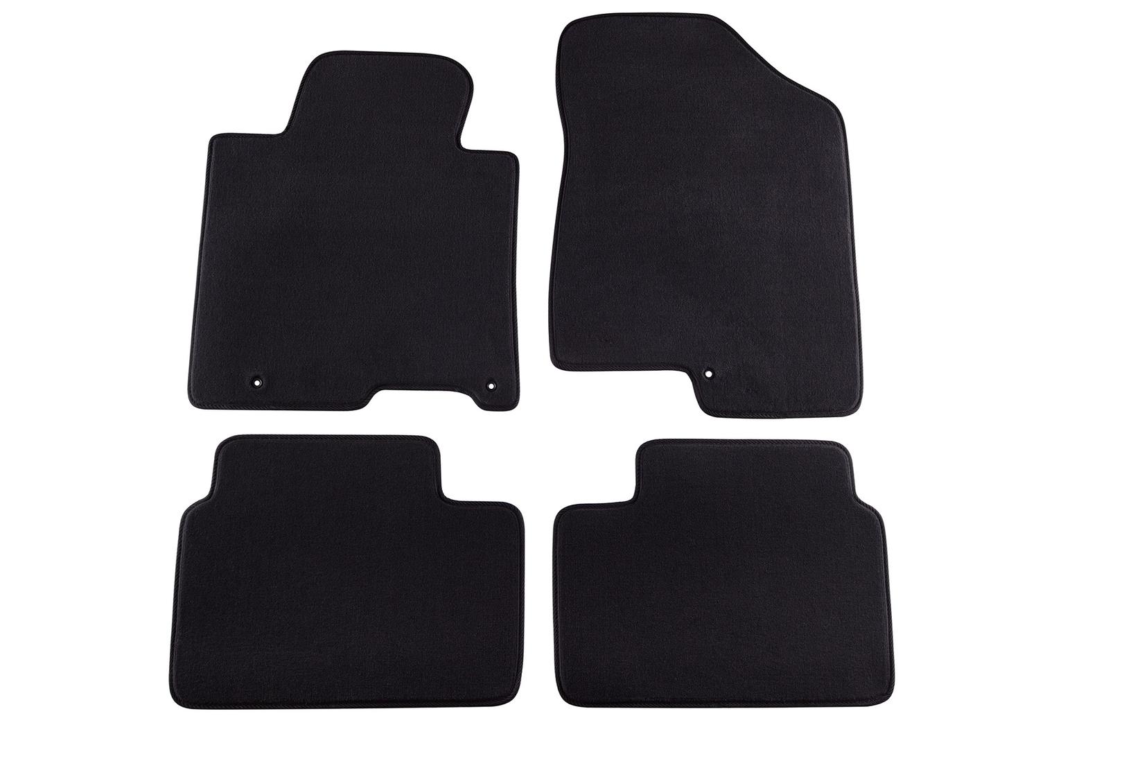 PETEX Платнени патосници за Kia Ceed 2012 =>/Kia Ceed караван 2012 =>/Kia ProCeed 2012 => 4 делови црни (B163) Style материјал