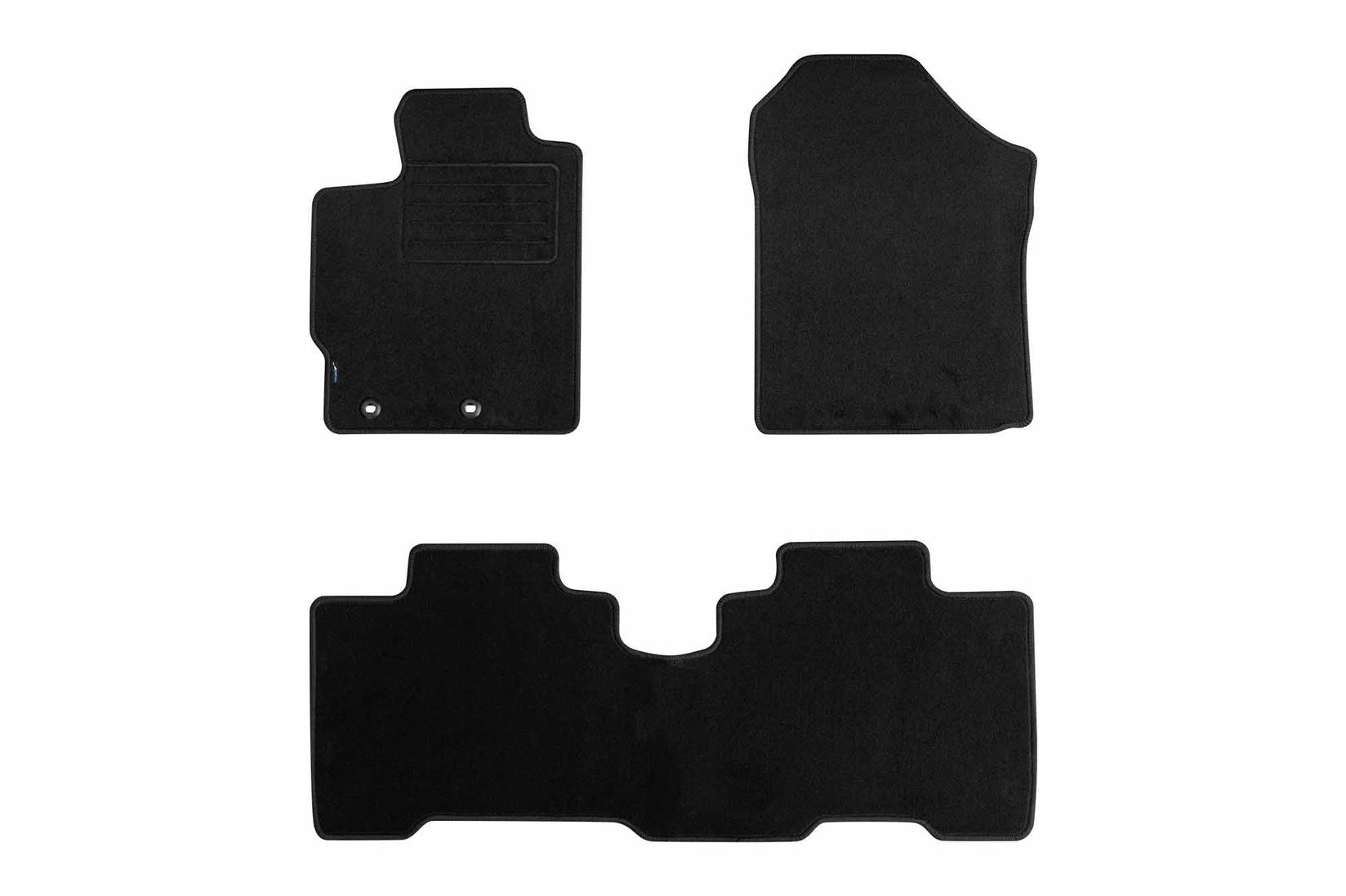 PETEX Платнени патосници за Toyota Verso S после 2011 година 3 делови , црни , REX материјал