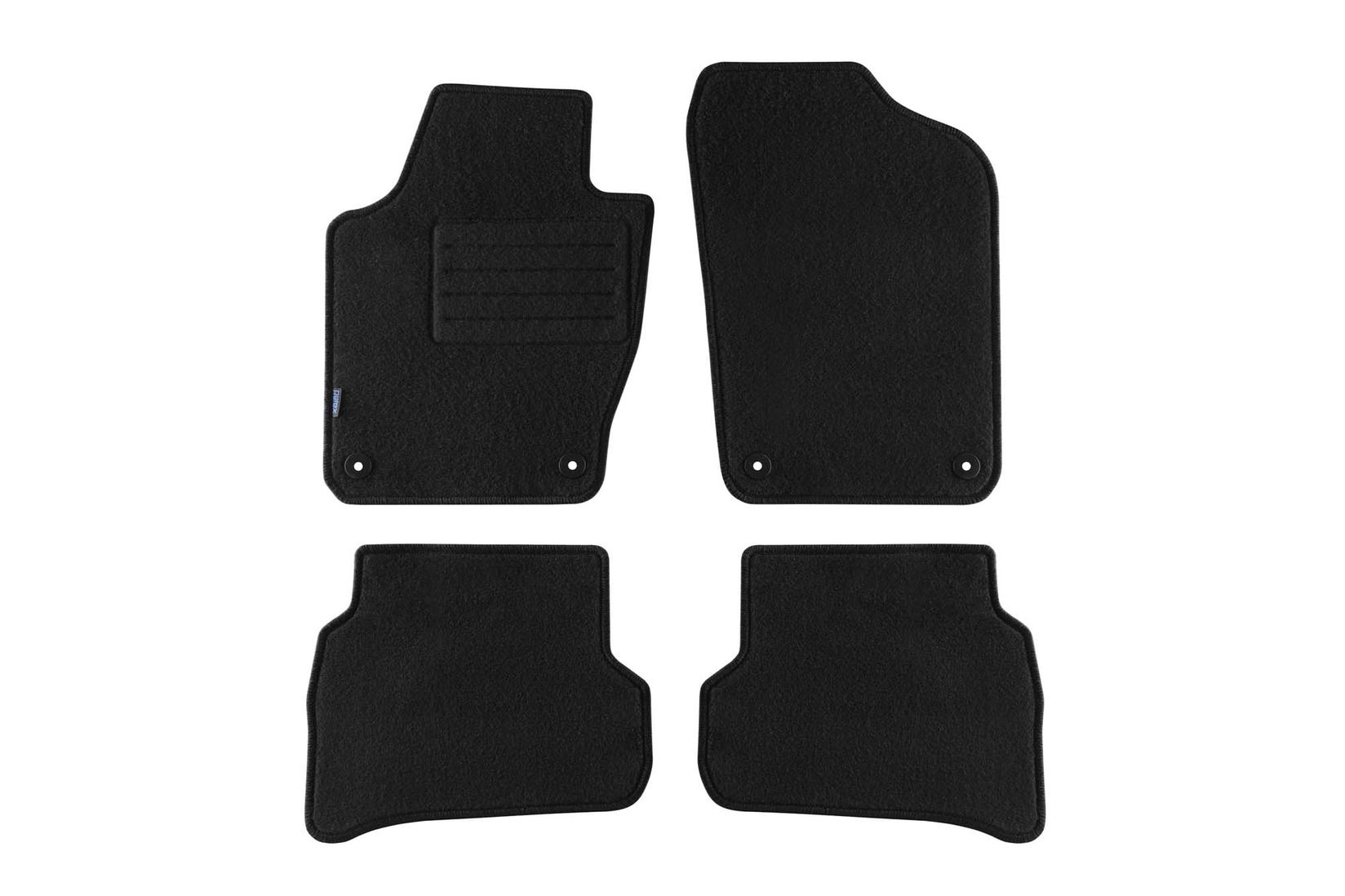 PETEX Платнени патосници за SEAT Ibiza после 2008 година/Ibiza CT после 06/2010 година 4 делови црни (B014) Rex материјал