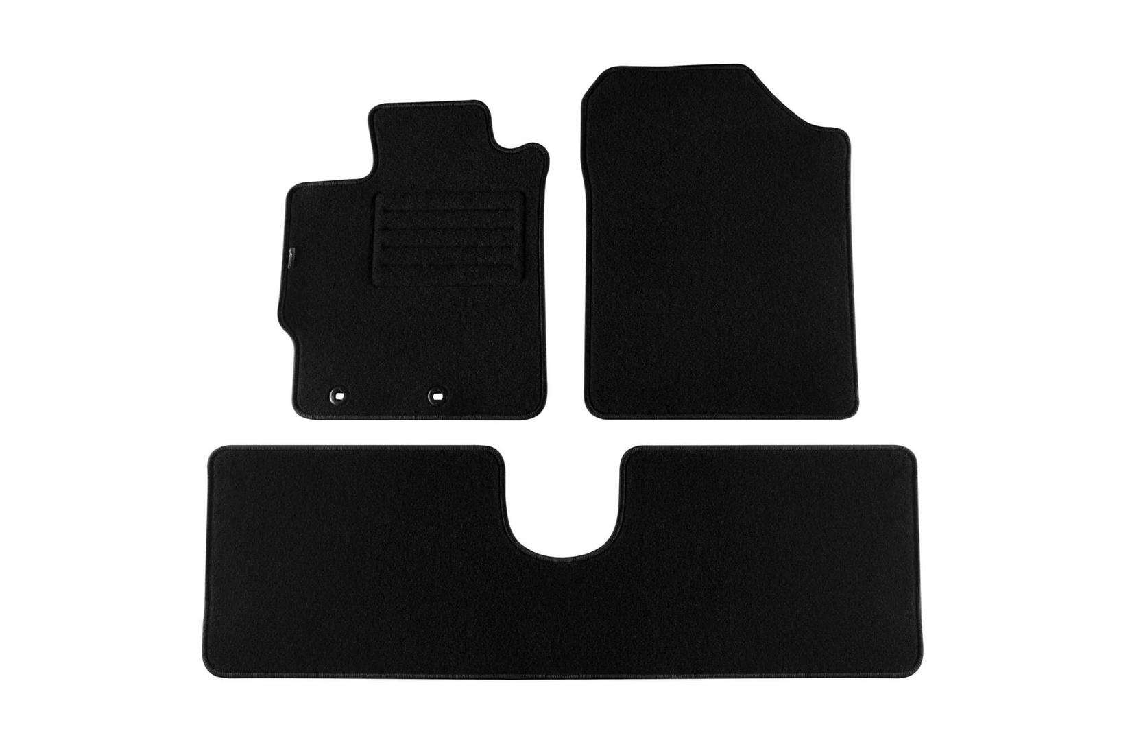 PETEX Платнени патосници за Toyota Yaris 5 врати после 2011 година 3 делови , црни , REX материјал