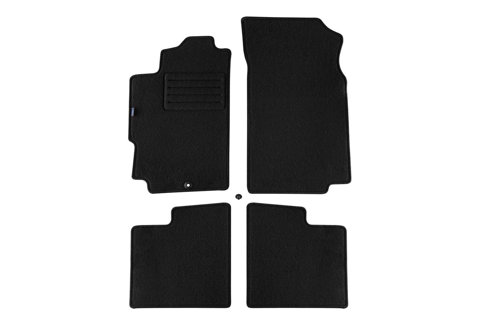 PETEX Платнени патосници за Peugeot 406 Sedan/Coupe/Break 1995-2005 4 делови црни (B001) Rex материјал