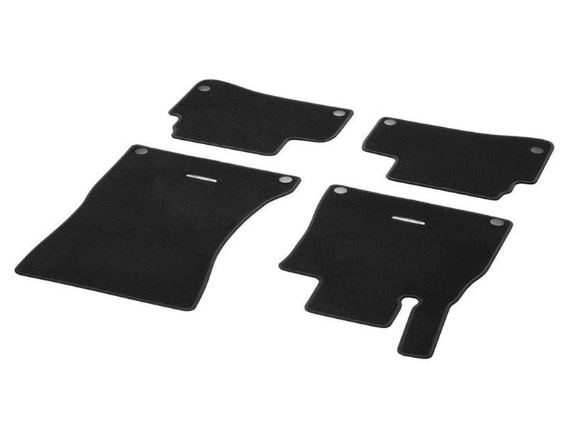 MERCEDES-BENZ Оригинални Платнени патосници за Mercedes S класа W222 кратка верзија 2013-2019, 4 дела, црни