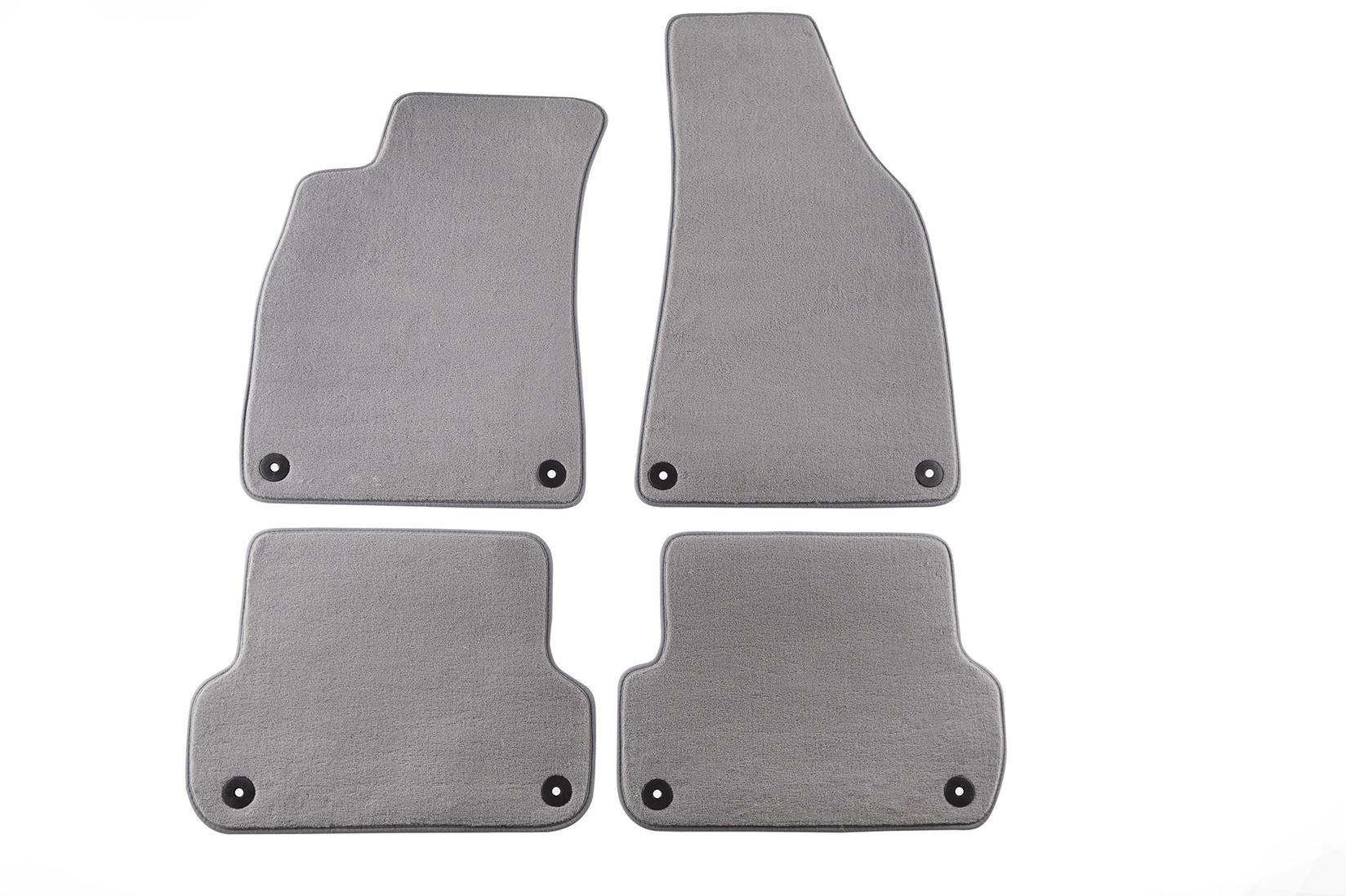 PETEX Платнени патосници за Audi A4/A4 Quattro 11/2000-10/2007/ Avant 09/2001-04/2008 4 делови сиви (B018) Comet материјал