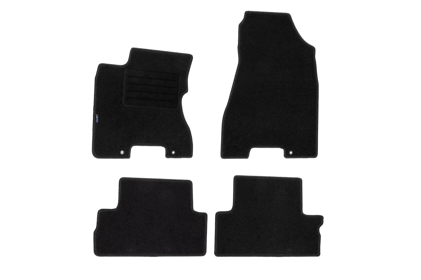 PETEX Платнени патосници за Nissan X-trail T31 2007-2014, 4 дела, црни, материјал REX