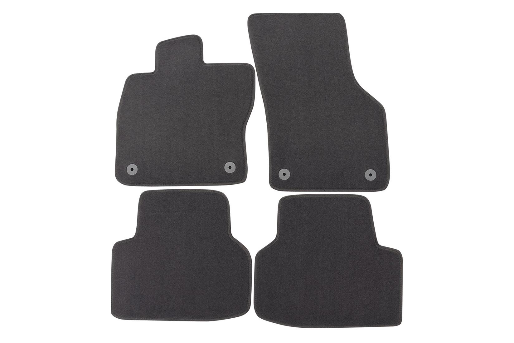 PETEX Платнени патосници за Audi A8 2010-2017 година, 4 дела, црни, STYLE материјал