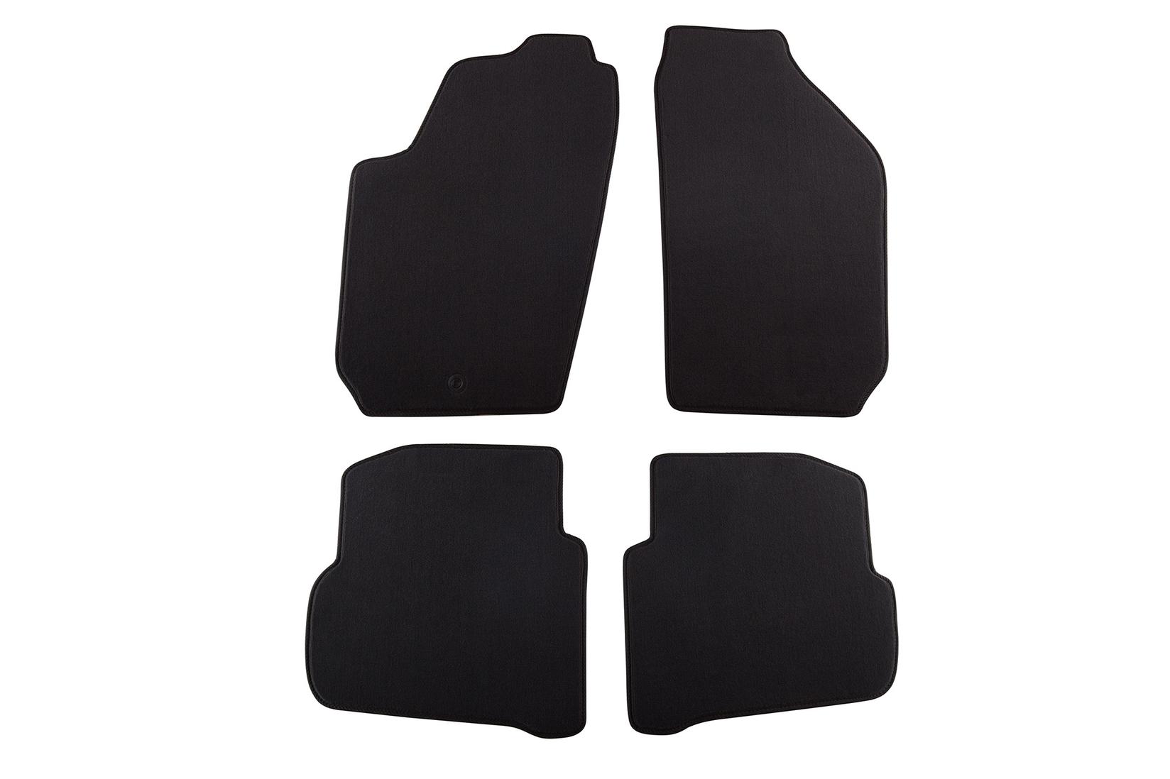 PETEX Платнени патосници за SKODA Fabia 12/1999-02/2007 4 делови црни (B001) Style материјал