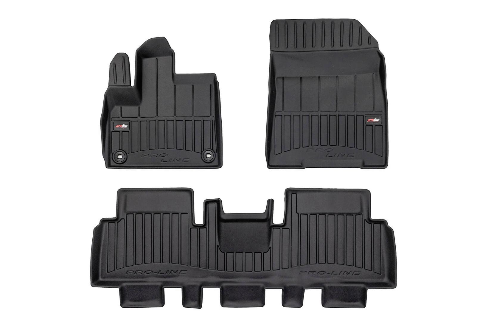 FROGUM 3D Гумени патосници за Fiat E-Doblo, Peugeot E-Rifter по 2022 година, 3 дела, црни