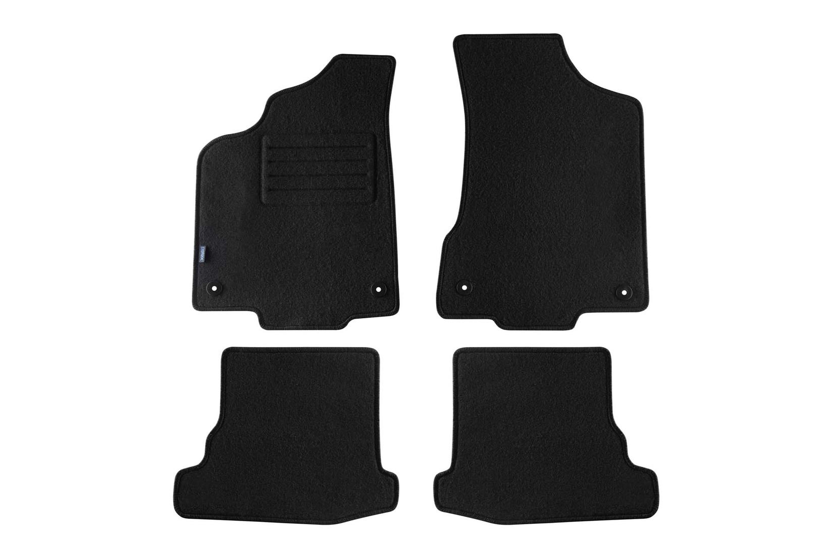 PETEX Платнени патосници за VW Polo 2000-07/2001 4 делови црни (B014) Rex материјал