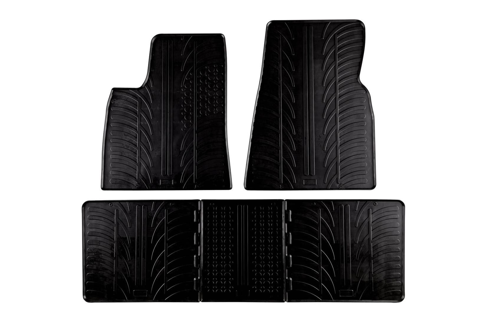 GLEDRING Гумени патосници за Tesla Model S 2014-2016 5 дела црни