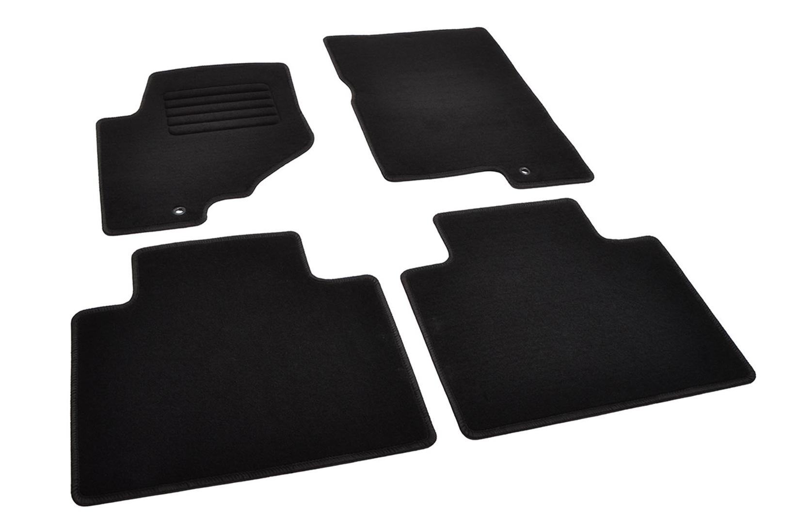 RIGUM Платнени патосници за Ssangyong Rexton, Musso по 2017 година, 4 дела, црни