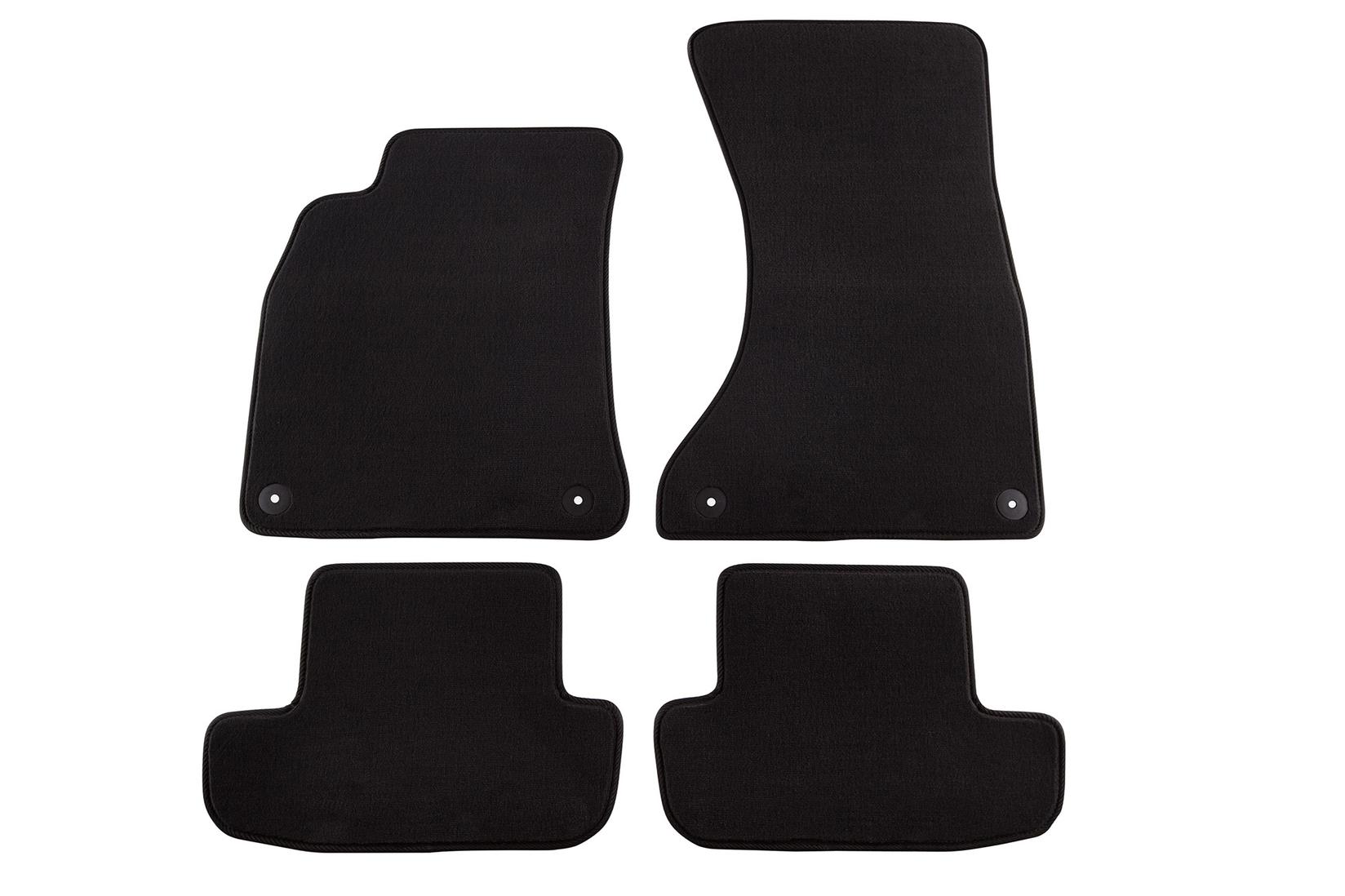 PETEX Платнени патосници за Audi A5 Coupe/S5 06/2007 =>/A5 Cabrio 2009 => 4 делови црни (B014) Style материјал