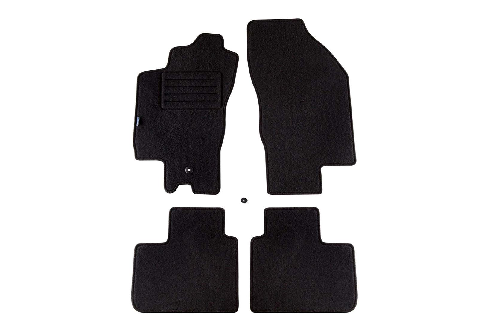 PETEX Платнени патосници за Alfa Romeo 156 10/1997-09/2005/Sportwagon 2000-09/2005/Crosswagon 2004-2007 4 делови црни (B001) Rex материјал