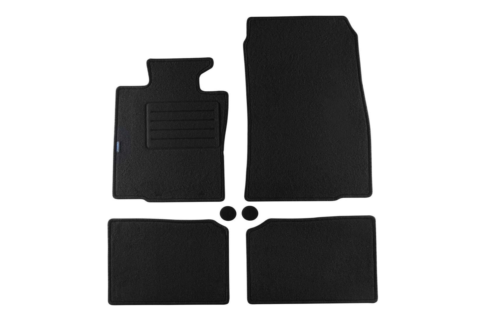 PETEX Платнени патосници за Mini Countryman после 09/2010 година/Paceman после 03/2013 година 4 делови црни (B182) Rex материјал