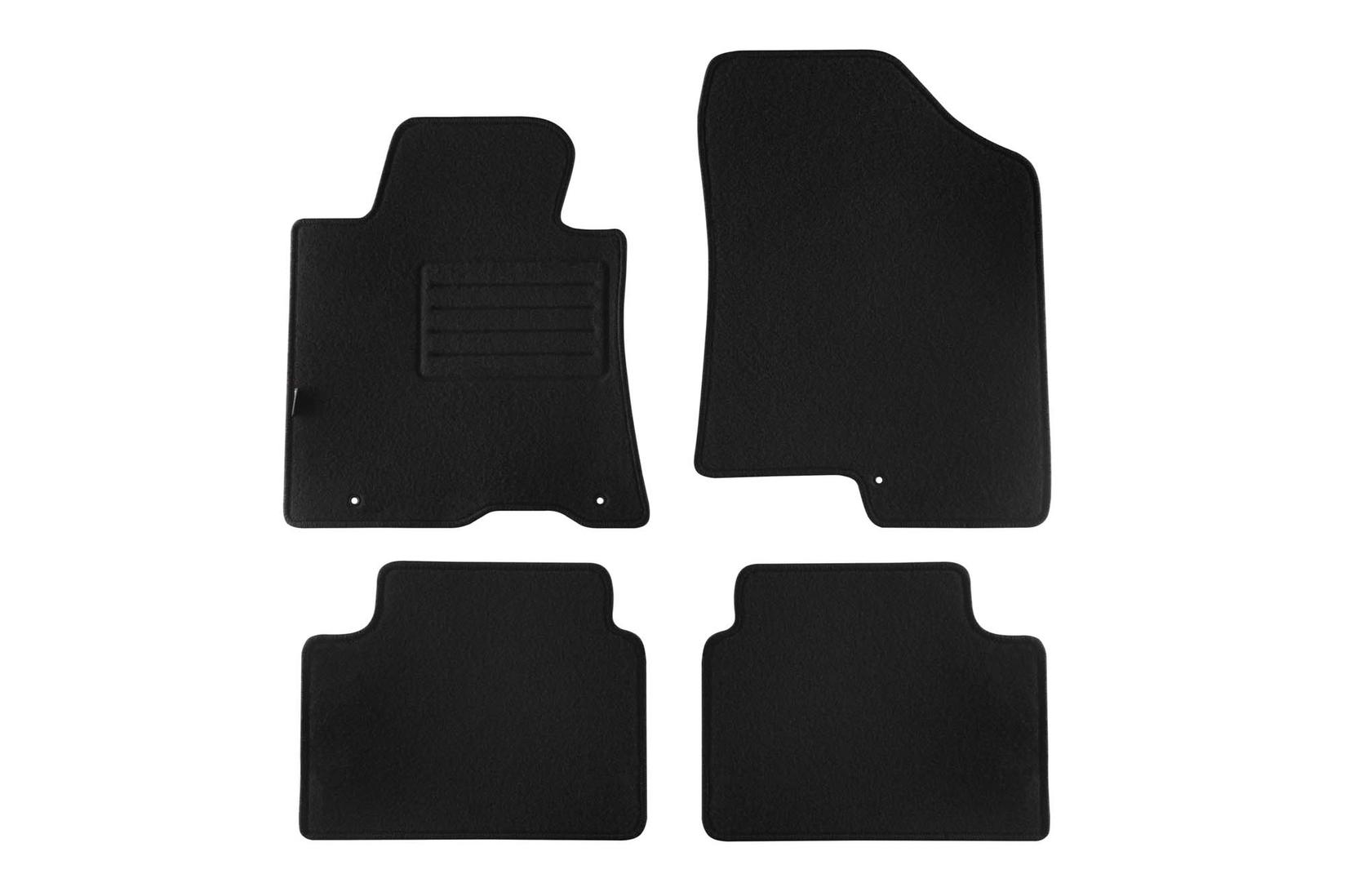 PETEX Платнени патосници за Hyundai I30 седан/купе/караван 2012-2016 4 делови црни (B163) Rex материјал