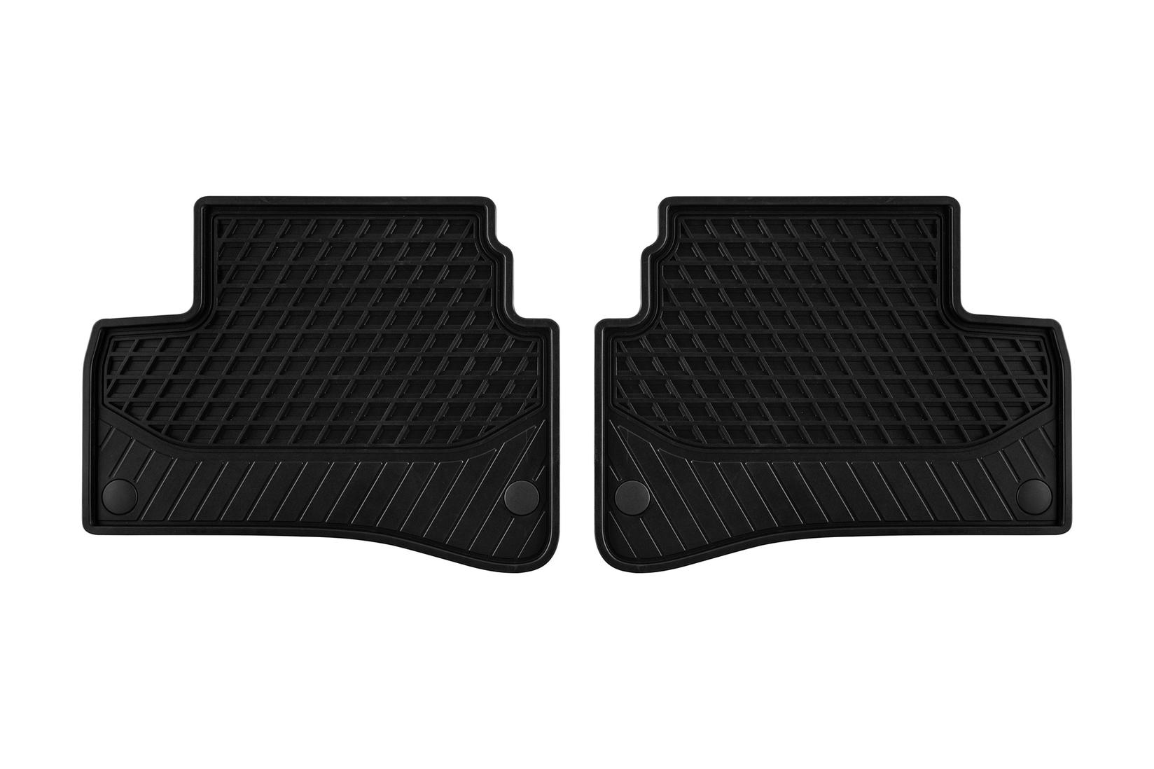 MERCEDES-BENZ Задни гумени патосници за Mercedes S класа W222 2013-2020 кратка верзија 2 дела црни